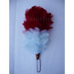Red White Feather Hackle / Hats Plume