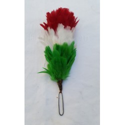 Red White Green Feather Hackle / Hats Plume