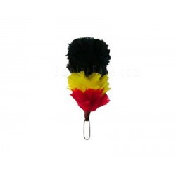 Black Yellow Red Feather Hackle / Hats Plume