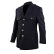 Top Authority Navy Blue Polyester/Serge Single-Breasted Blousecoat