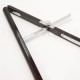 Black Lacquered Ebonised Racer Pattern Pace Stick with Nickel-Silver fittings