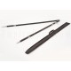 Black Lacquered Ebonised Racer Pattern Pace Stick with Nickel-Silver fittings