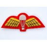 Royal Marines, Gold on Red, Parachute Wings ‘Mess Dress’ Badge