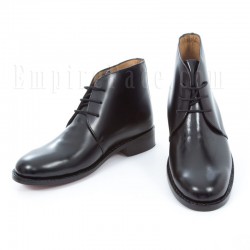 Plain Black Leather George Boots