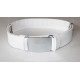 White Gloss PVC Parade Belt with Tongue & Loop