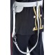 White Gloss PVC, W.O.s Ceremonial Sword Belt with Chrome/Gold Finish Fittings