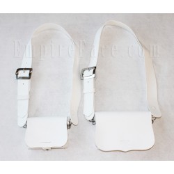 White Matt PVC Cross Belt & Pouch Device