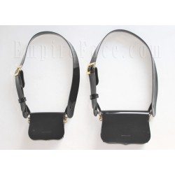 Black Gloss PVC Cross Belt & Pouch Device