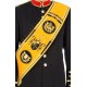 Custom Made Drum Major Pipe Band Yellow Baldric Sash