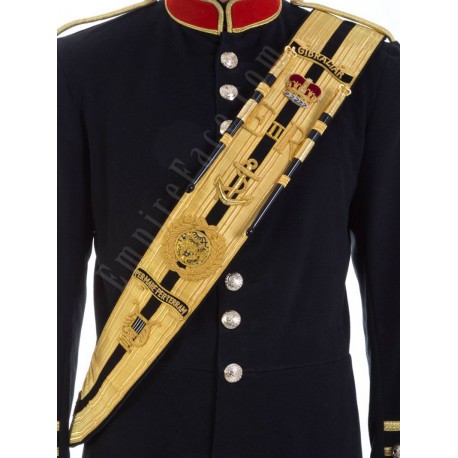 Custom Made Black Drum Major Dress Belt (Sash)