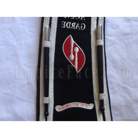 Drum Majors Baldric Sash Drum Sticks (pair), Chrome & Black finish