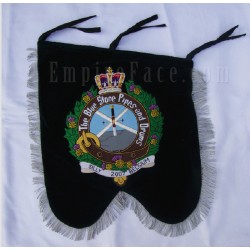 Hand Embroidered Custom Made Pipes & Drums Banner