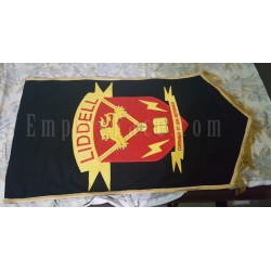 Custom Made Black Hand Embroidered School Banner