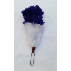 Blue White Feather Hackle / Hats Plume