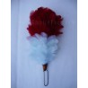 Red White Feather Hackle / Hats Plume