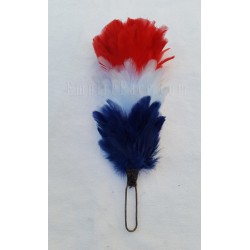 Red White Blue Feather Hackle / Hats Plume