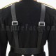 White Leather Bass Drummers Harness Belt