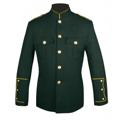 Dark Green High Collar Police Honor Guard Uniform Jacket