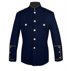 Navy Blue High Collar Police Honor Guard Uniform Jacket