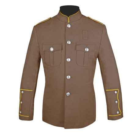 Tan High Collar Police Honor Guard Uniform Jacket