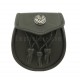 Black Leather Thistle Sporran