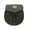 Black Leather Thistle Sporran