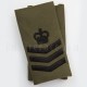 Royal Marine - Black on Green Embroidered Rank Slides