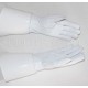 Royal Marines Pattern Tenor & Bass Drummers White Leather Gauntlet Gloves