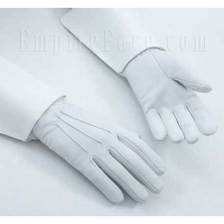 United States Navy Band, Drum Majors White Leather Gauntlet Gloves