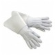 Drum Major Gauntlets - White Leather Gloves