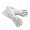 Drum Major Gauntlets - White Leather Gloves